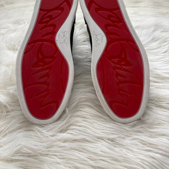 EUC•CHRISTIAN LOUBOUTIN 
Louis Orlato Camo Red Sole High-Top Sneakers Size: 37 - Picture 7 of 13